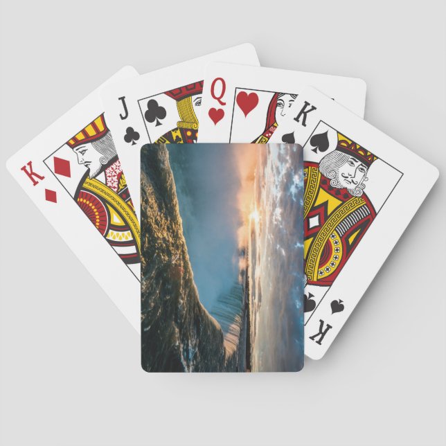 Baralho Bonita queda de Niágara no nascer do Sol (Verso)