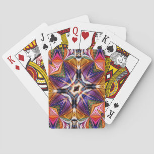 Baralho Bonito padrão caleidoscópio multicolorido
