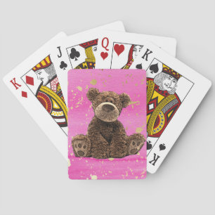 Baralho Bonito Urso Rosa Rosa-Rosa das Crianças