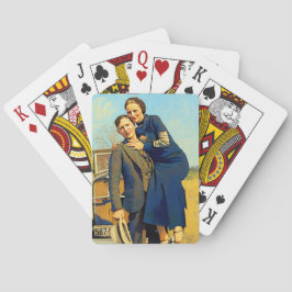 Baralho Bonnie Parker Clyde Barrow 1933 Faux Painting