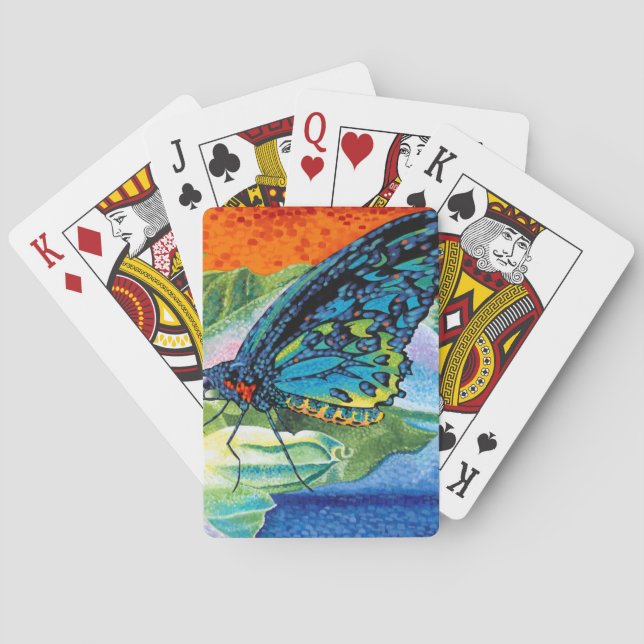 Baralho Borboleta em ponto II (Verso)