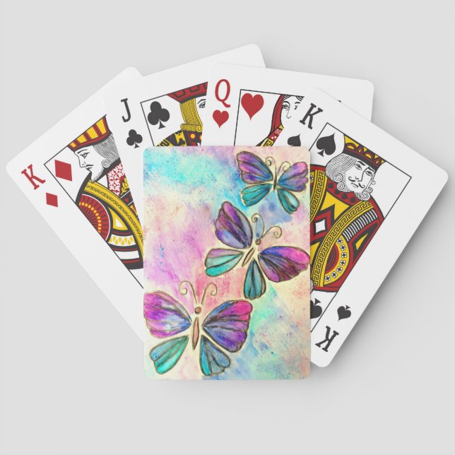 Baralho Borboletas Jogando Cartões (Verso)