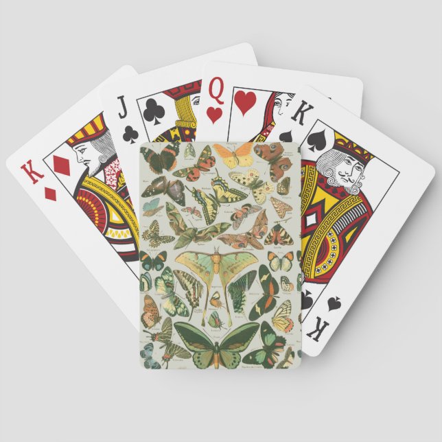 Baralho Borboletas Vintage Antigas Borboletas Arte (Verso)