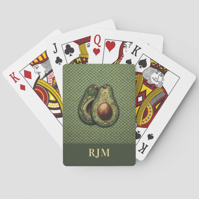 Baralho Bordado do Faux do Avocado Lover (Verso)