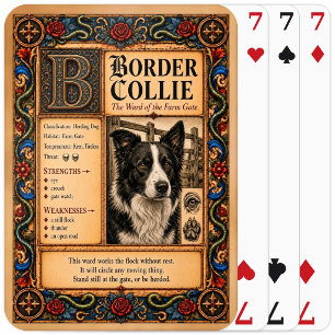 Baralho Border Collie, Arte de Bestiário Medieval