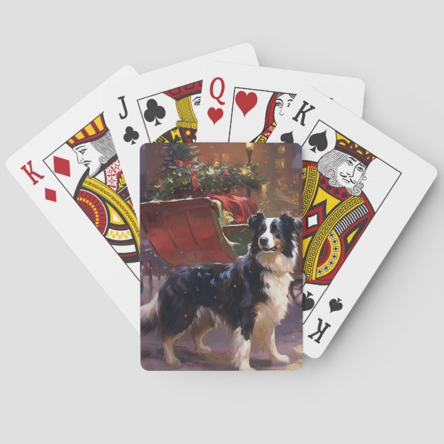 Baralho Border Collie Temporada de Natal (Verso)