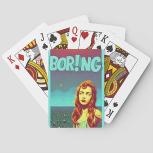 Baralho Boring pop art redhead woman  trifold wallet