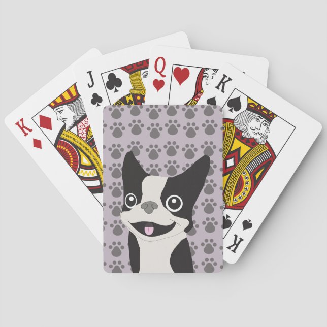 Baralho Boston Terrier, Lavanda Roxa (Verso)