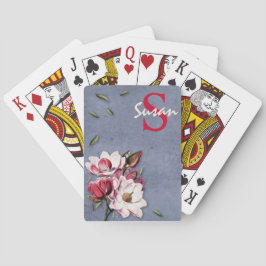 Baralho Botânicos Personalizados Escrevem Azul