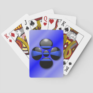 Baralho Botão do Shamrock de linha azul fina