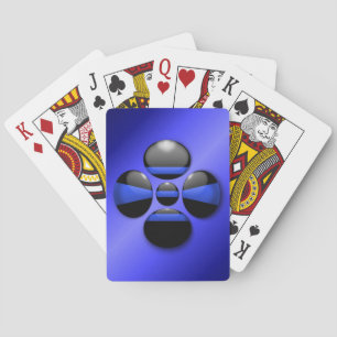 Baralho Botão do Shamrock de linha azul fina