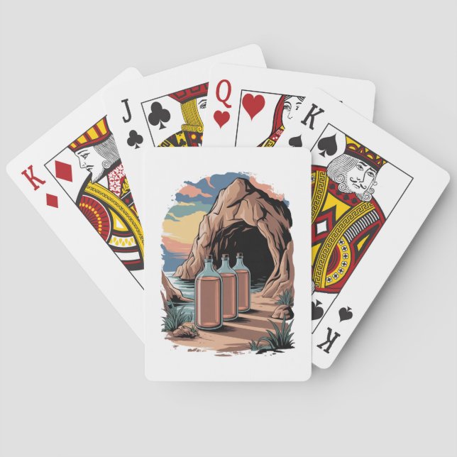 Baralho Bottles Near A Cave Entrance  (Verso)