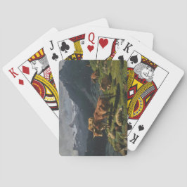 Baralho Bovinos e Ovinos numa Paisagem Alpina