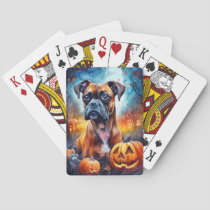 Baralho Boxer de Halloween com Abóboras Assustador