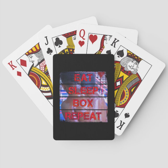 Baralho Boxer Training Cote Comer Caixa de Repouso Repetir (Verso)