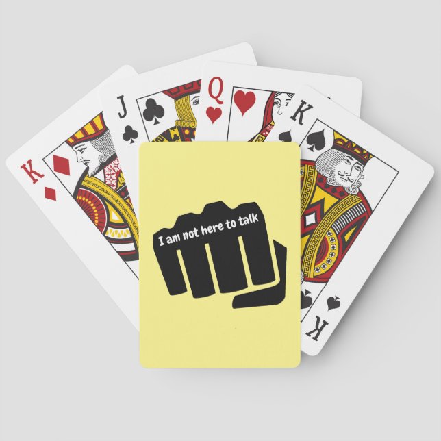 Baralho Boxing, não estou aqui para falar (Verso)