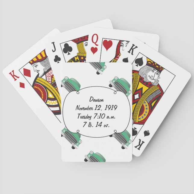 Baralho Boys Room Classic Car Oferece Doces Verdes (Verso)