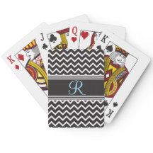 Branco | Monograma Gótico em Chevron Branco