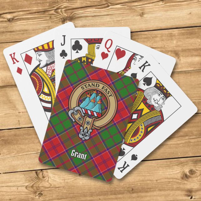 Baralho Brasão do Clã Grant sobre Tartan (Criador carregado)