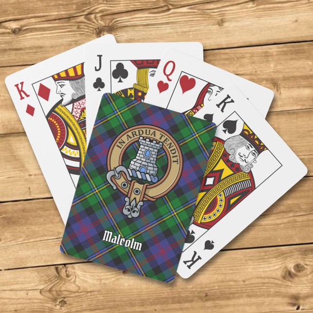 Baralho Brasão do Clã Malcolm sobre Tartan (Criador carregado)