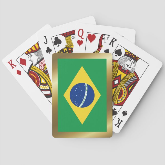 Baralho Brasil Sinalizador de jogar cartas (Verso)