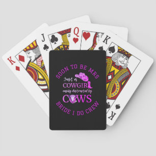 Baralho BRIDE DE Bachelorette de Cowgirl personalizável