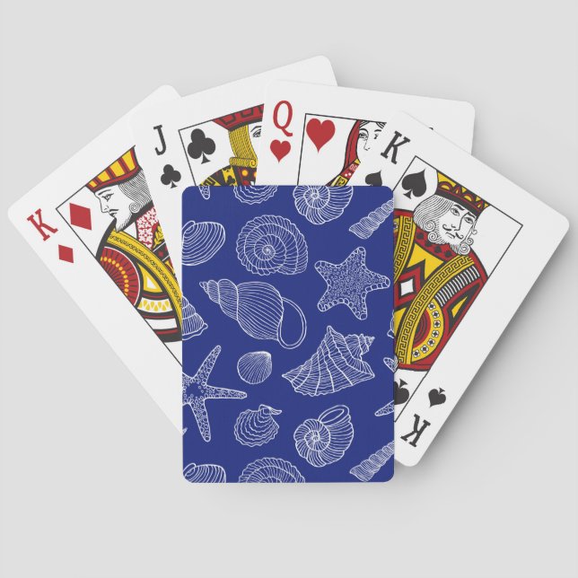 Baralho Bright Blue Shell Pattern (Verso)