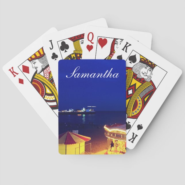 Baralho Brighton e Hove Beach à noite (Verso)