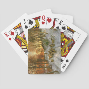 Baralho Brilhado com Pontas das Horas da Noite