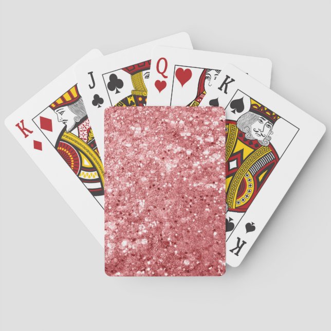 Baralho Brilho Cor-de-Rosa Glamouroso (Verso)