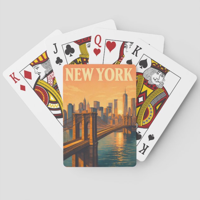 Baralho Brooklyn Bridge NYC Viagem Nova York (Verso)