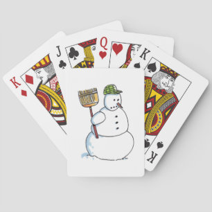 Baralho Broom Snowman Poker jogando cartas