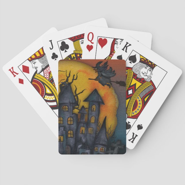 Baralho Bruxa numa vassoura (Verso)