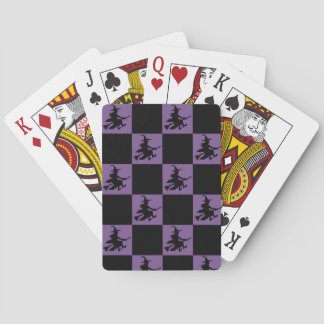 Baralho Bruxa Voadora Xadrez Preto e Roxo