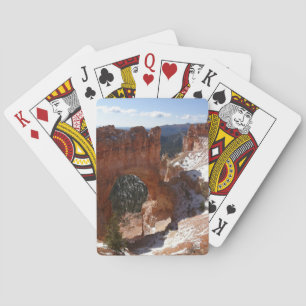 Baralho Bryce Canyon Natural Bridge Snowy Landscape Foto
