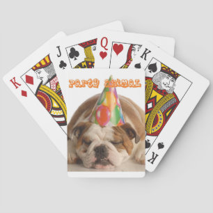 Baralho Buldogue animal do sono do Presente-Partido