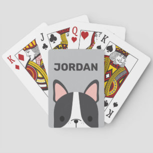 Baralho Bulldog Francês Bonito com Nome Personalizado