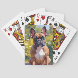 Baralho Bulldog Francês | Pintura de Cachorro Arte de Anim