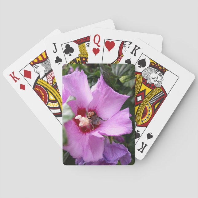 Baralho Bumblebee na Flor de Hibiscus (Verso)