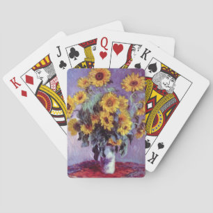 Baralho Buquê de Sunflower por Claude Monet, Vintage Art