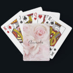 Baralho Buquê Elegante de Rosas Rosa Vintage<br><div class="desc">Jogando cartas com uma fotografia de um buquê de rosas rosa. Vintage elegance.</div>