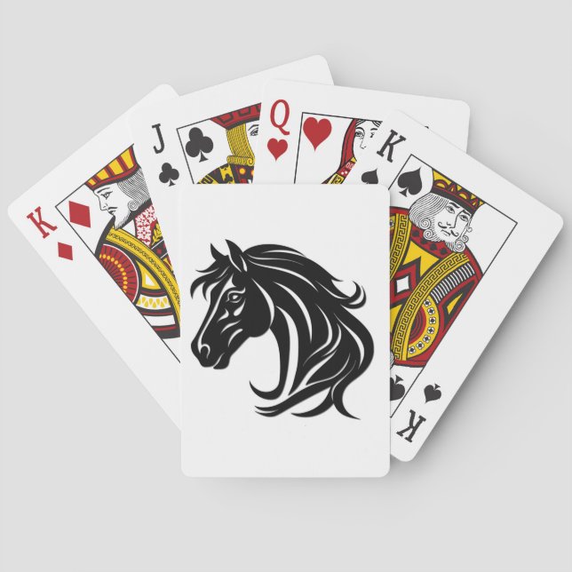 Baralho Cabeça de Cavalo Preto Magnífico (Verso)