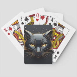 Baralho Cabeça de Gato Preto com Design de Gotejamento Dou