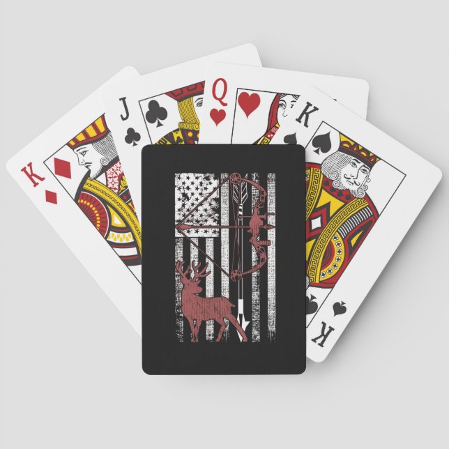Baralho Caça com a Arco de Bandeira Americana (Verso)