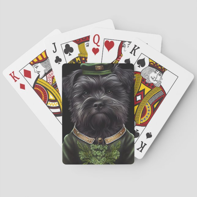 Baralho Cachorro affenpinscher na Rua. (Verso)