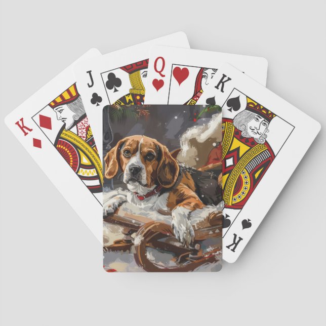 Baralho Cachorro Beagle Natal Festivo (Verso)