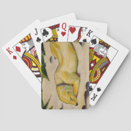 Baralho Cachorro deitado na neve (por Franz Marc)