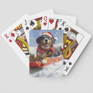 Baralho Cachorro do Conhound Bluetick no Natal da Seiva