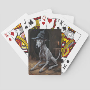 Baralho Cachorro Italiano Greyhound Abóboras Dia das Bruxa