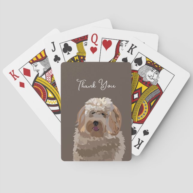 Baralho Cachorro Labradoodle Fofo Personalizado (Verso)